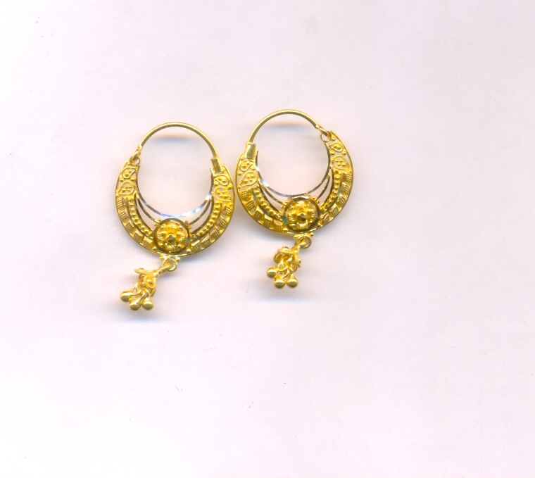 GOLD EARRING PLAIN FANCY