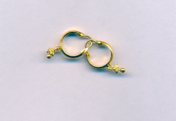 GOLD EARRING PLAIN FANCY