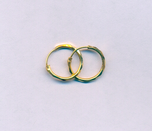 GOLD EARRING PLAIN FANCY