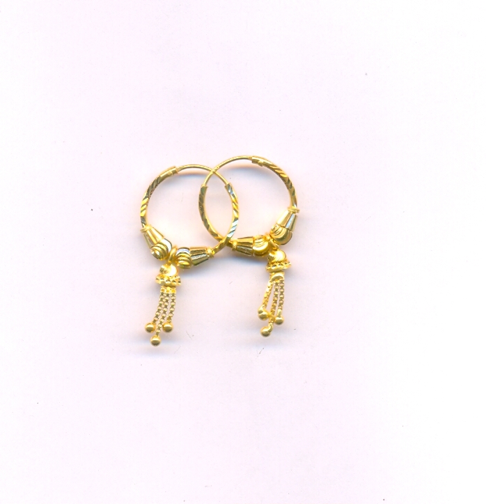 GOLD EARRING PLAIN FANCY