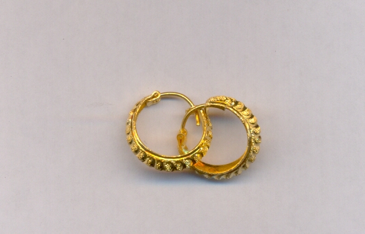GOLD EARRING PLAIN FANCY