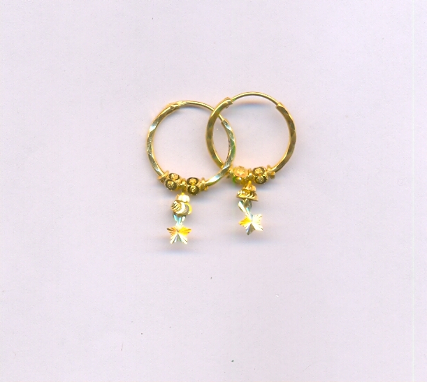 GOLD EARRING PLAIN FANCY