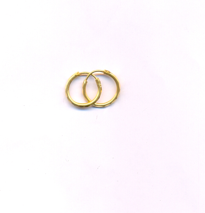 GOLD EARRING PLAIN FANCY