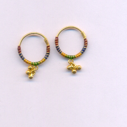 GOLD EARRING PLAIN FANCY