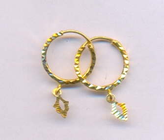 GOLD EARRING PLAIN FANCY