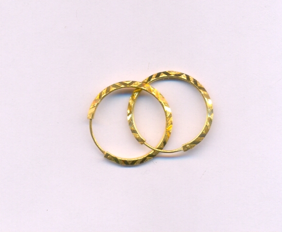 GOLD EARRING PLAIN FANCY