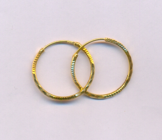 GOLD EARRING PLAIN FANCY