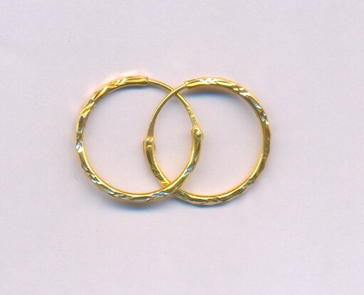 GOLD EARRING PLAIN FANCY