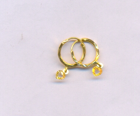 GOLD EARRING PLAIN FANCY