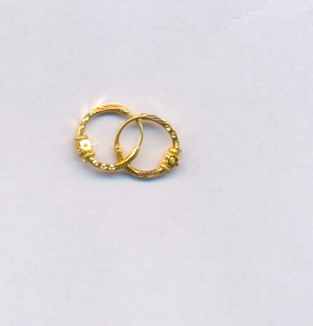 GOLD EARRING PLAIN FANCY