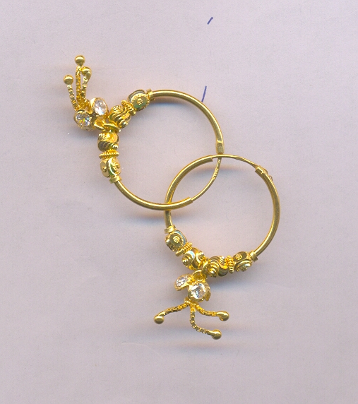 GOLD EARRING PLAIN FANCY