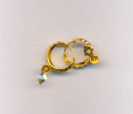 GOLD EARRING PLAIN FANCY
