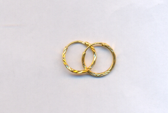 GOLD EARRING PLAIN FANCY