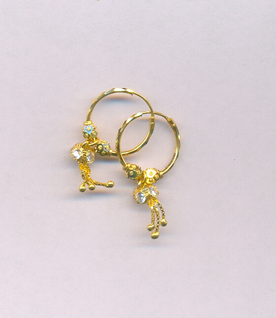 GOLD EARRING PLAIN FANCY