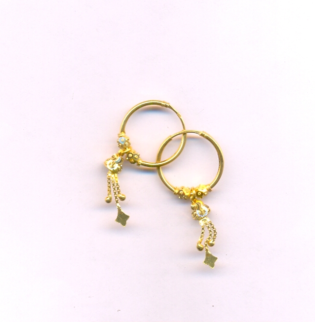 GOLD EARRING PLAIN FANCY