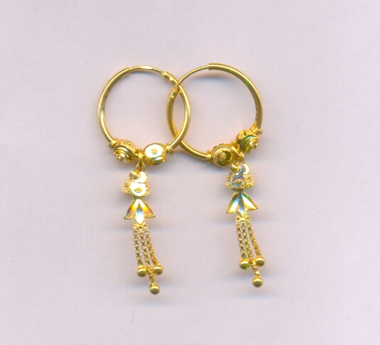 GOLD EARRING PLAIN FANCY
