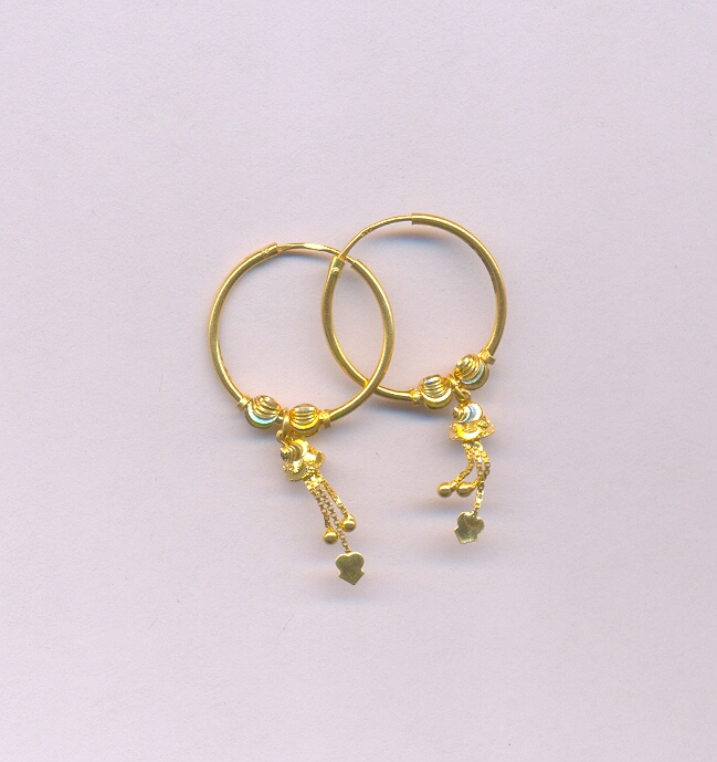 GOLD EARRING PLAIN FANCY