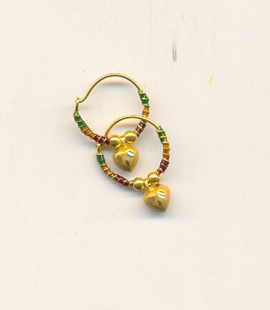 GOLD EARRING PLAIN FANCY