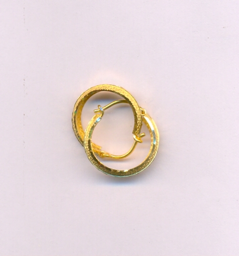 GOLD EARRING PLAIN FANCY