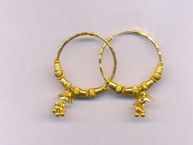GOLD EARRING PLAIN FANCY