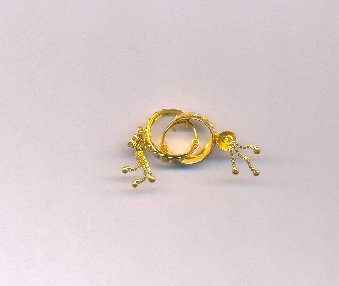GOLD EARRING PLAIN FANCY