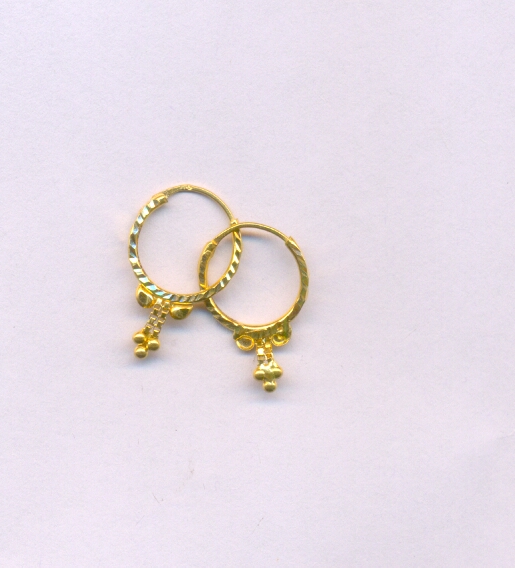 GOLD EARRING PLAIN FANCY