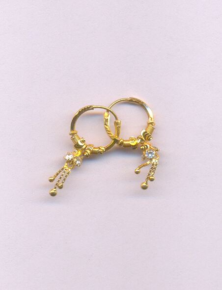 GOLD EARRING PLAIN FANCY