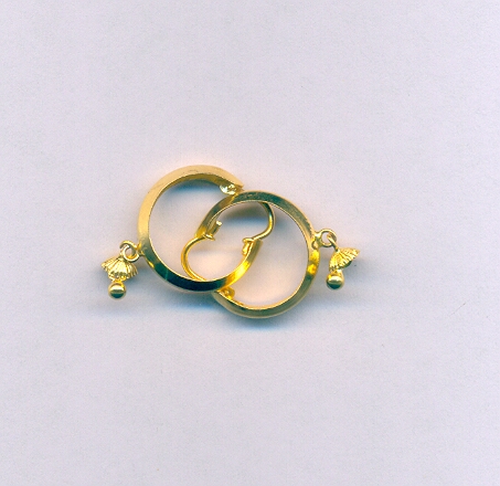GOLD EARRING PLAIN FANCY