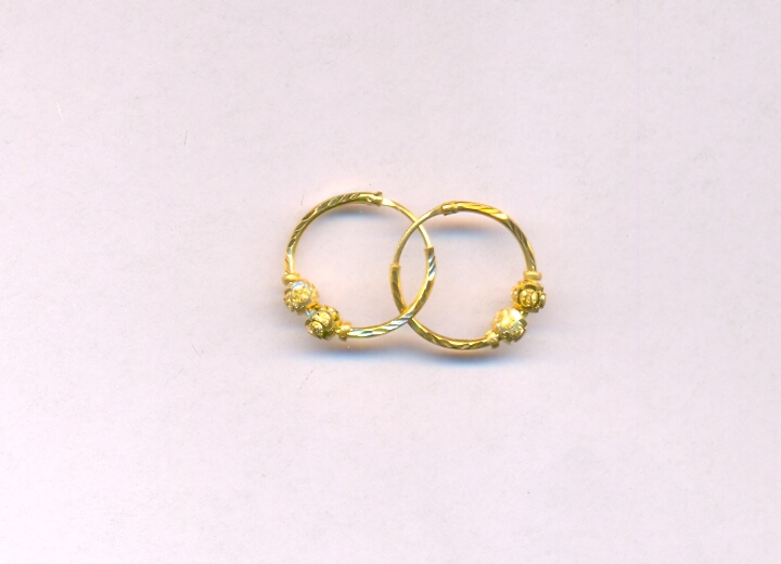 GOLD EARRING PLAIN FANCY