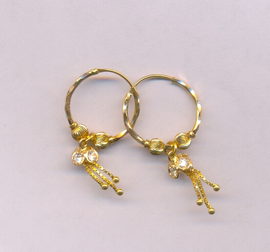 GOLD EARRING PLAIN FANCY