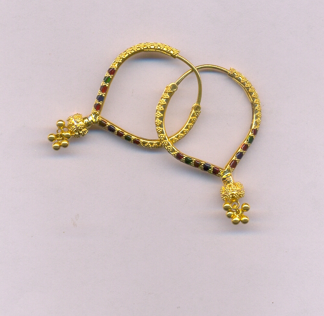 GOLD EARRING PLAIN FANCY