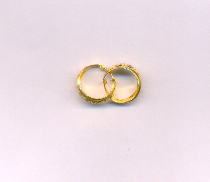 GOLD EARRING PLAIN FANCY
