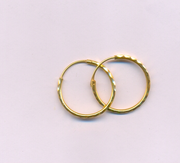 GOLD EARRING PLAIN FANCY