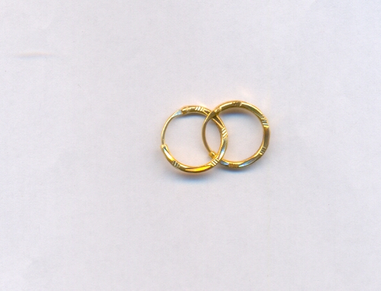 GOLD EARRING PLAIN FANCY
