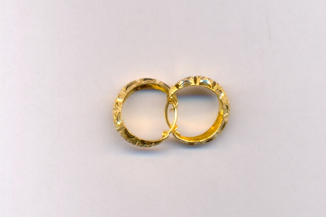 GOLD EARRING PLAIN FANCY