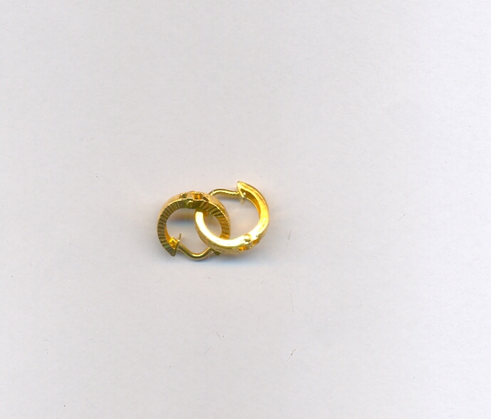 GOLD EARRING PLAIN FANCY