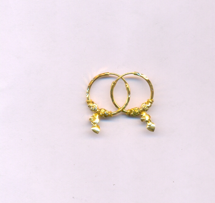 GOLD EARRING PLAIN FANCY