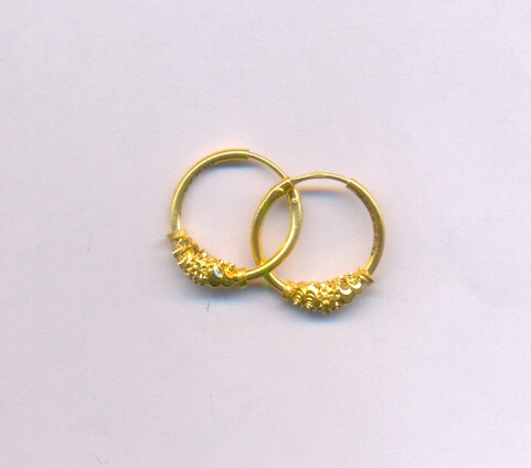GOLD EARRING PLAIN FANCY