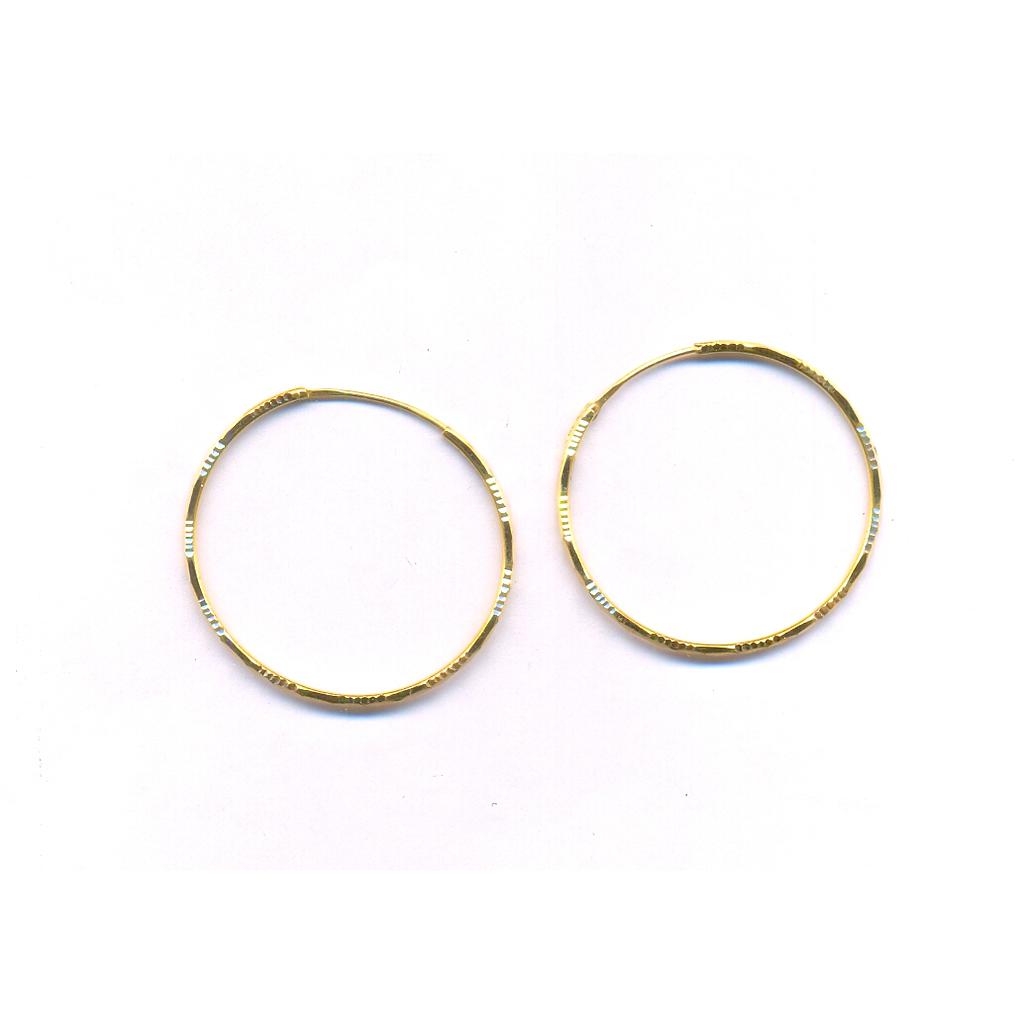 GOLD EARRING PLAIN FANCY