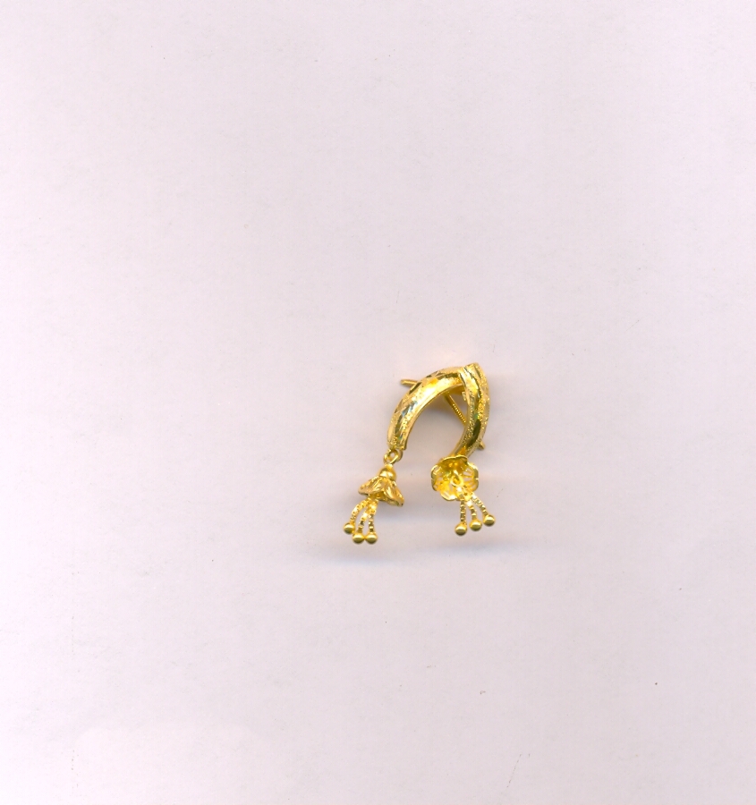 GOLD EARRING PLAIN FANCY