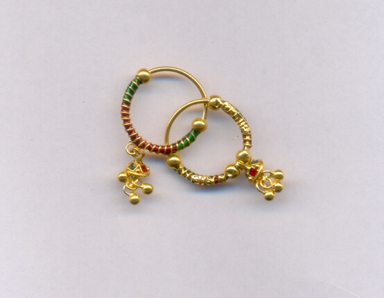 GOLD EARRING PLAIN FANCY