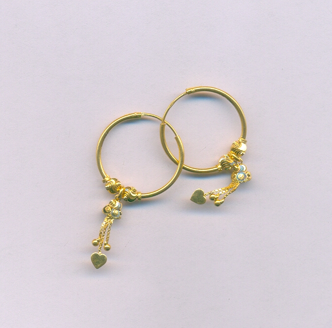 GOLD EARRING PLAIN FANCY
