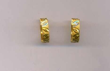 GOLD EARRING PLAIN FANCY