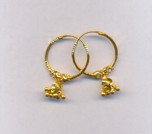 GOLD EARRING PLAIN FANCY