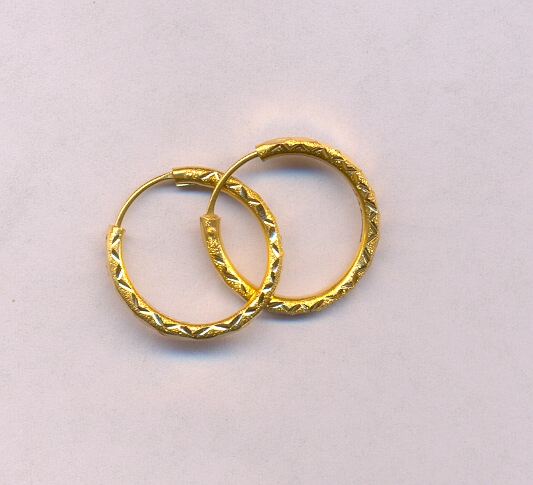 GOLD EARRING PLAIN FANCY