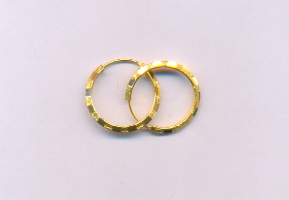 GOLD EARRING PLAIN FANCY