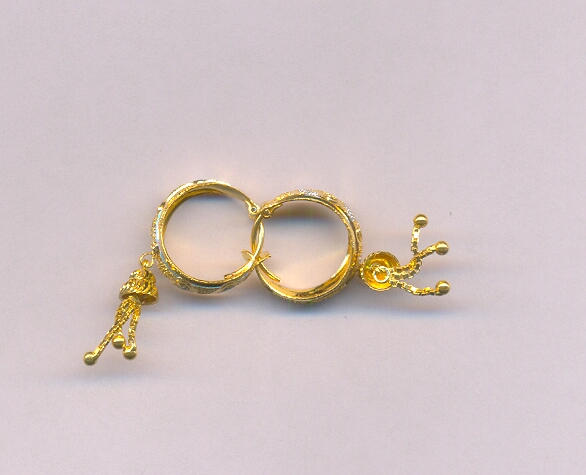 GOLD EARRING PLAIN FANCY