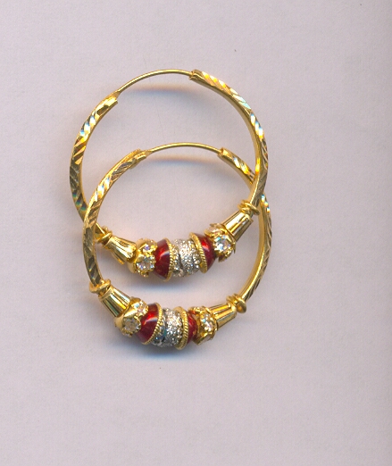 GOLD EARRING PLAIN FANCY