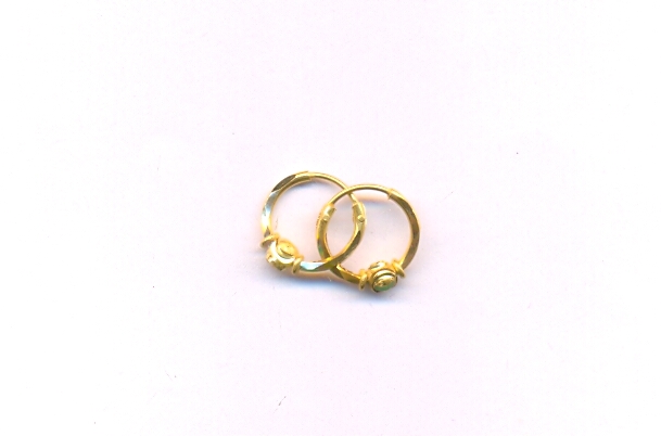 GOLD EARRING PLAIN FANCY