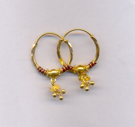 GOLD EARRING PLAIN FANCY